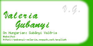 valeria gubanyi business card
